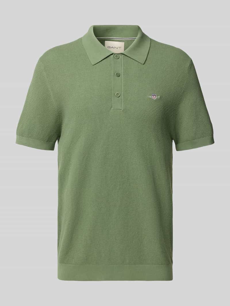 Gant Regular fit poloshirt met structuurmotief