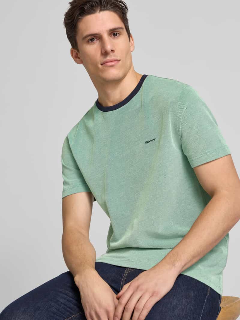 Gant T-shirt met structuurmotief