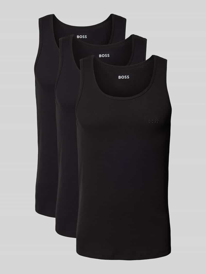 Boss Tanktop met labelstitching in een set van 3 paar model 'ONE'