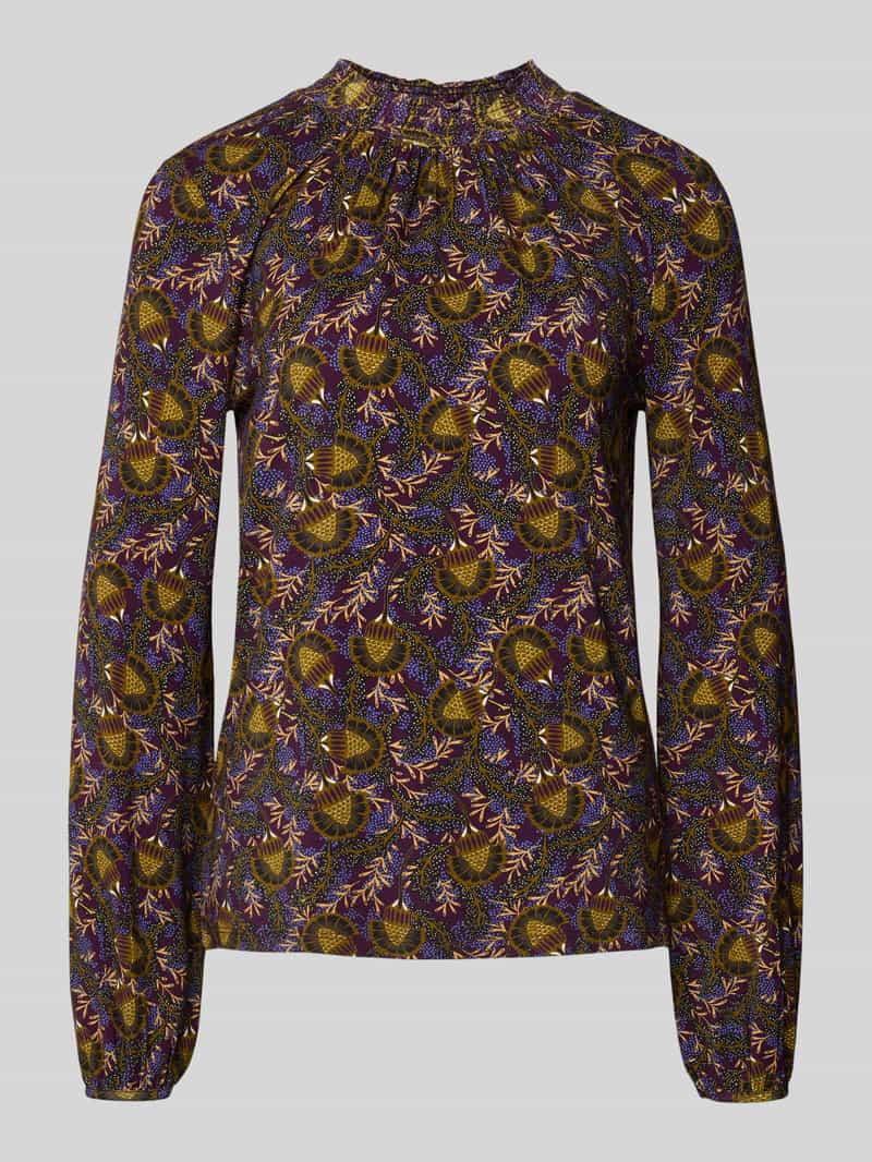Christian Berg Woman Blouse van viscosemix met opstaande kraag