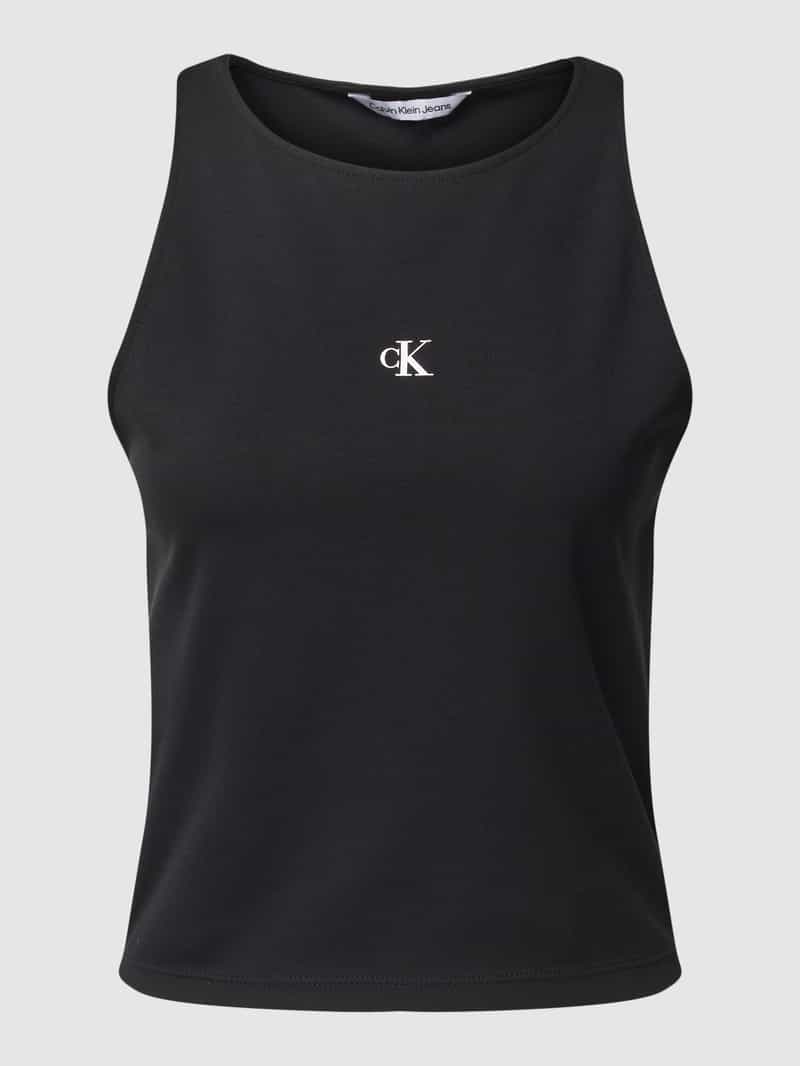 Calvin Klein Jeans Top met labelprint model 'ARCHIVAL MILANO'