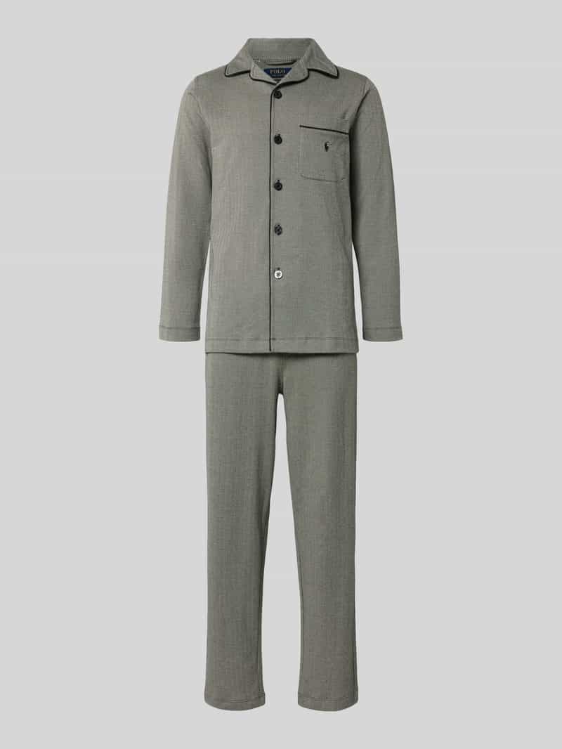 Polo Ralph Lauren Underwear Pyjama van flanel met labelstitching