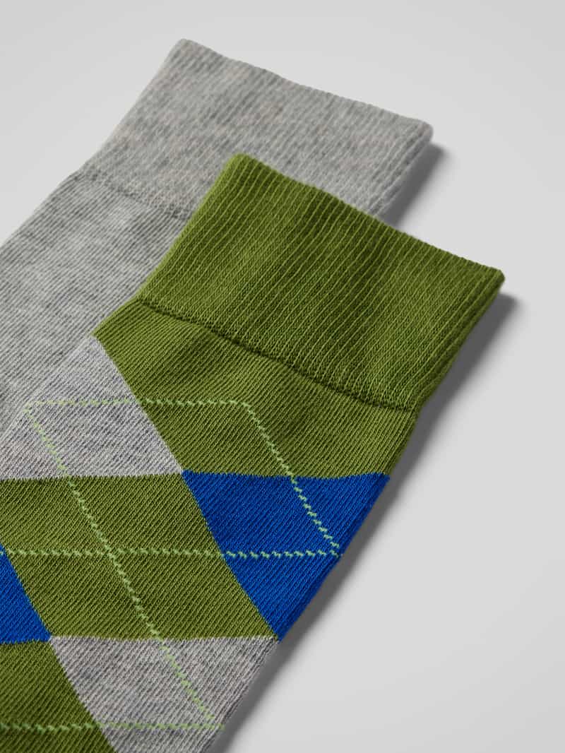 Burlington Sokken met elastische ribboordjes in een set van 2 paar model