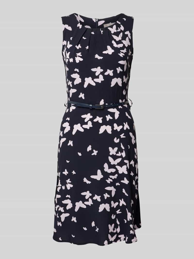 Christian Berg Woman Selection Knielange jurk met tailleriem