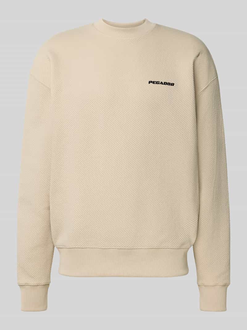 Pegador Oversized sweatshirt met logostitching en ronde hals