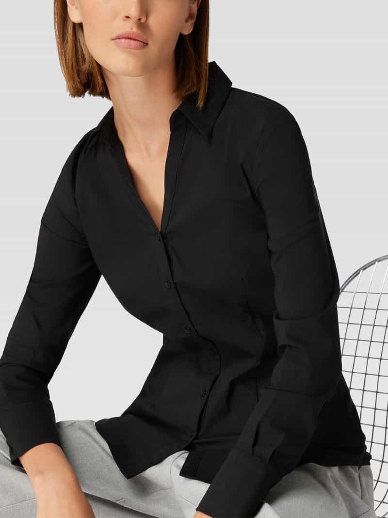 MORE & MORE Overhemdblouse met labelstitching