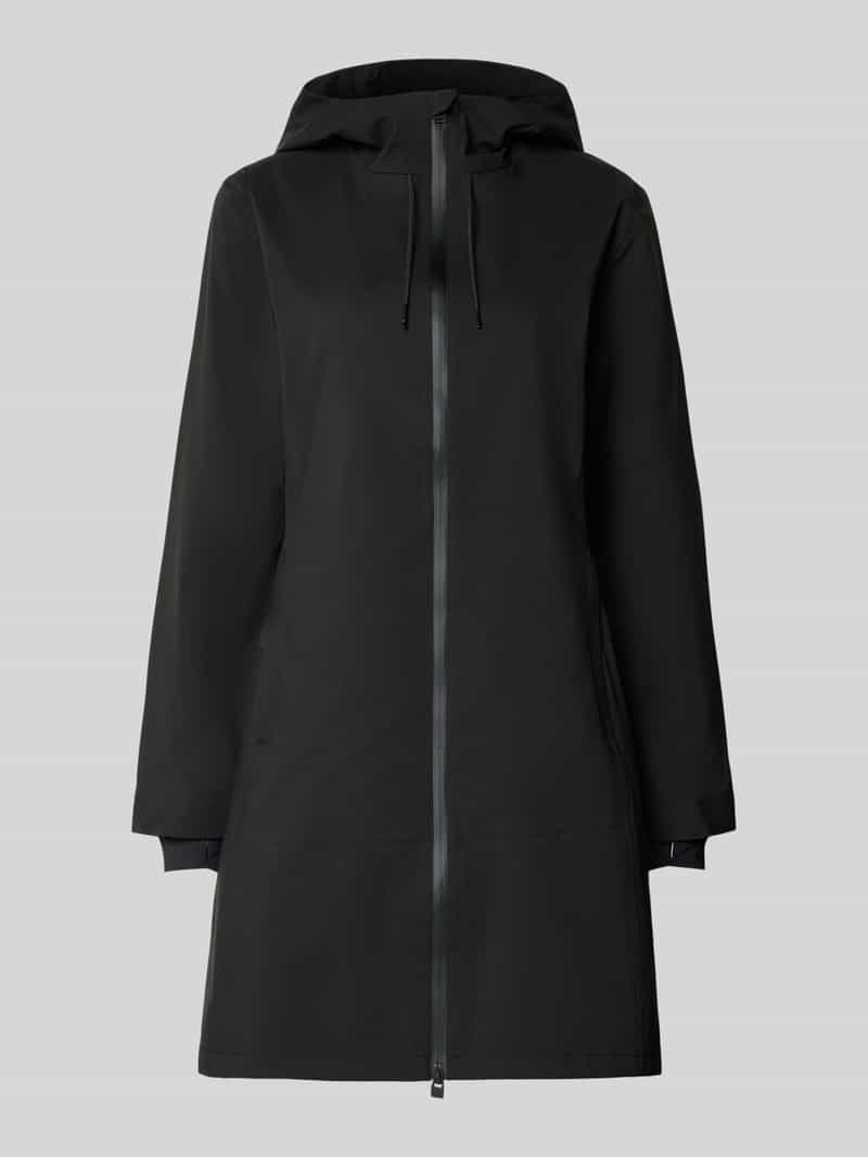 Rains Regular Fit Mantel Daumenschlaufen Modell 'Suva' in Black, Größe S 2043172S