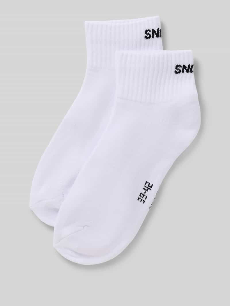 SNOCKS Socken mit Label-Detail im 2er-Pack in Weiss, Größe 39-42 207770039-42