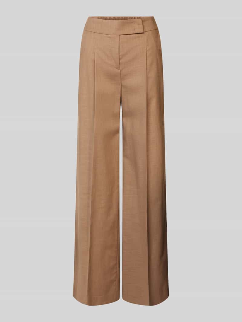 LUISA CERANO Wide leg bandplooibroek met steekzakken