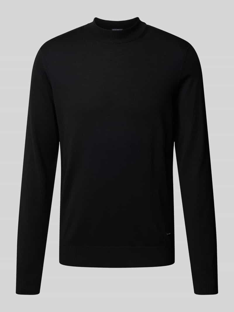 JOOP! Collection Gebreide pullover van scheerwol met opstaande kraag, model 'Davide'