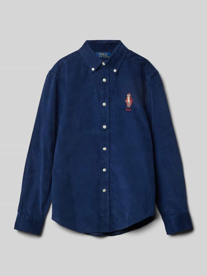 RALPH LAUREN TEENS Regular fit corduroy overhemd met button-downkraag