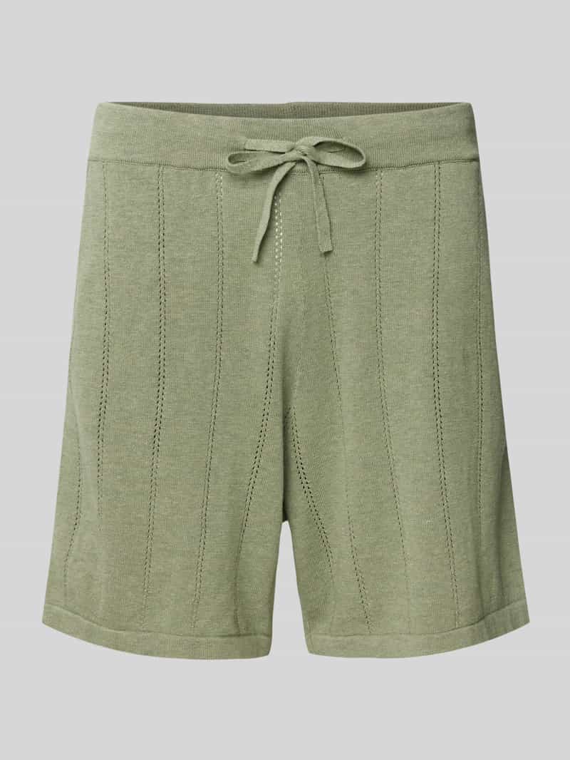 Regular fit korte broek met ajourpatroon