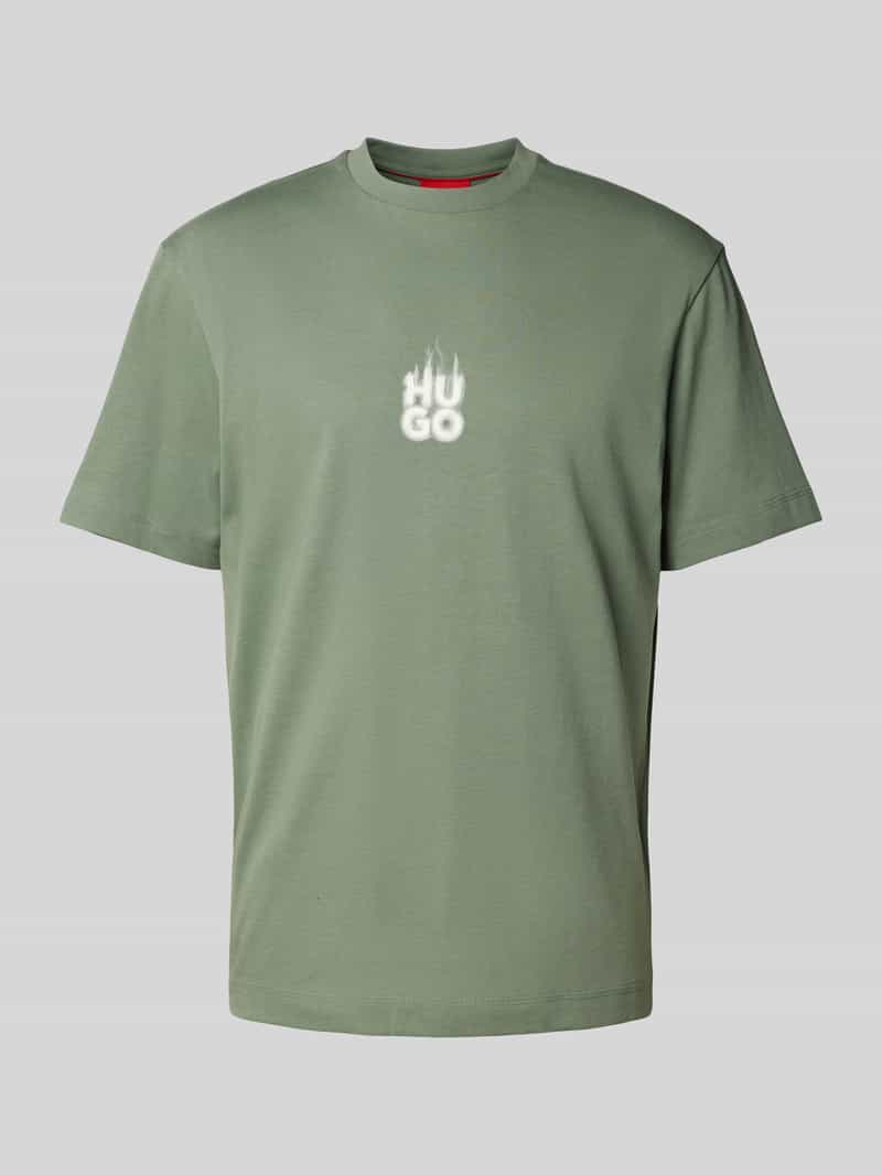 HUGO T-shirt met labelprint model 'Dalsar'