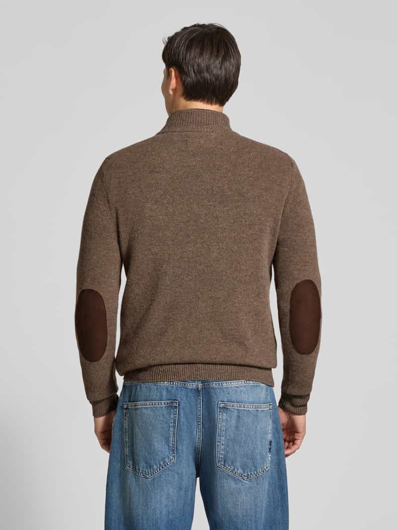 Barbour Heren Truien & Vesten Essential Patch Half Zip Knitted Jumper - Bruin, foto 3