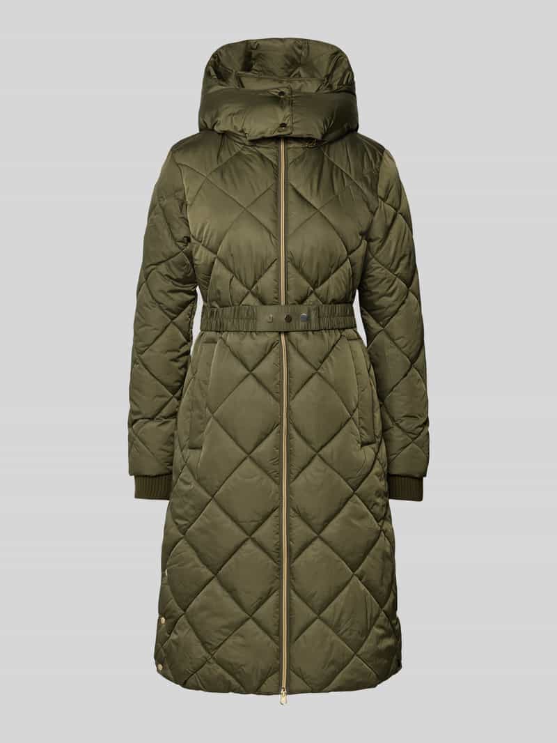 s.Oliver BLACK LABEL Regular fit gewatteerde lange jas met tweewegritssluiting