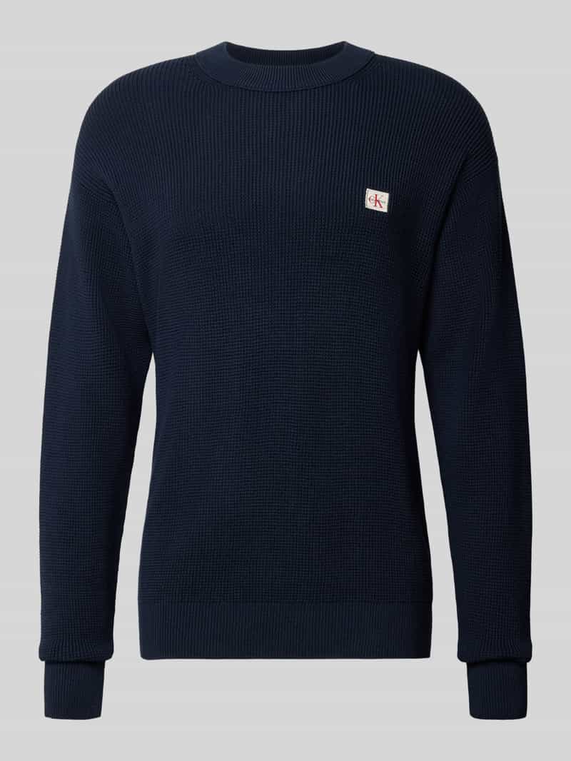 Calvin Klein Jeans Gebreide pullover met labelpatch