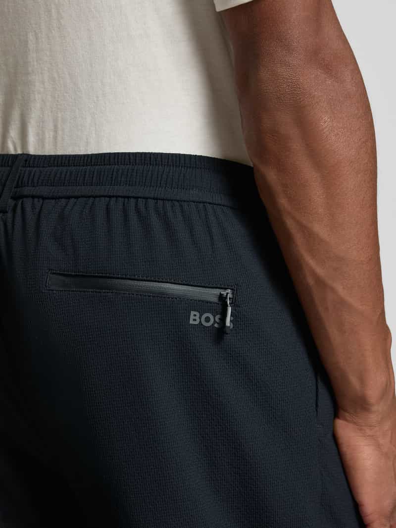 BOSS Green Tapered fit broek met tunnelkoord model 'CONVERT PLEAT'