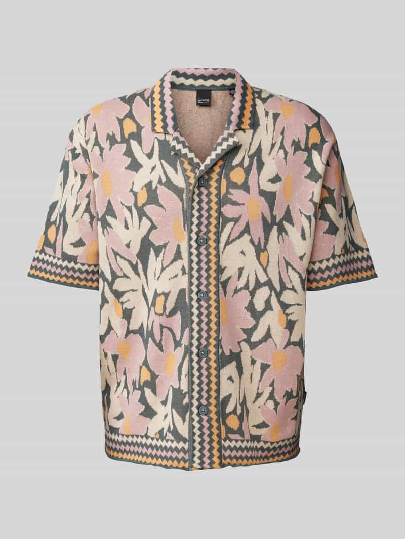 Only & Sons Relaxed fit jacquard overhemd met bloemenmotief model 'DUKE'