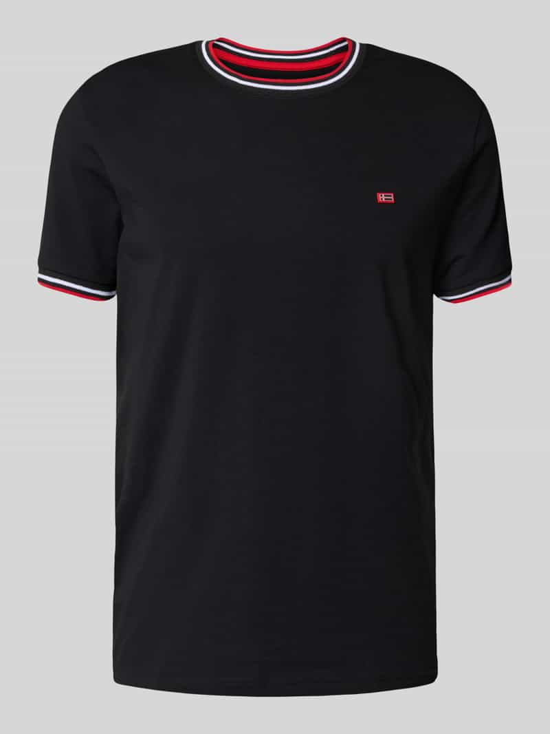Christian Berg Men T-shirt met ribboorden