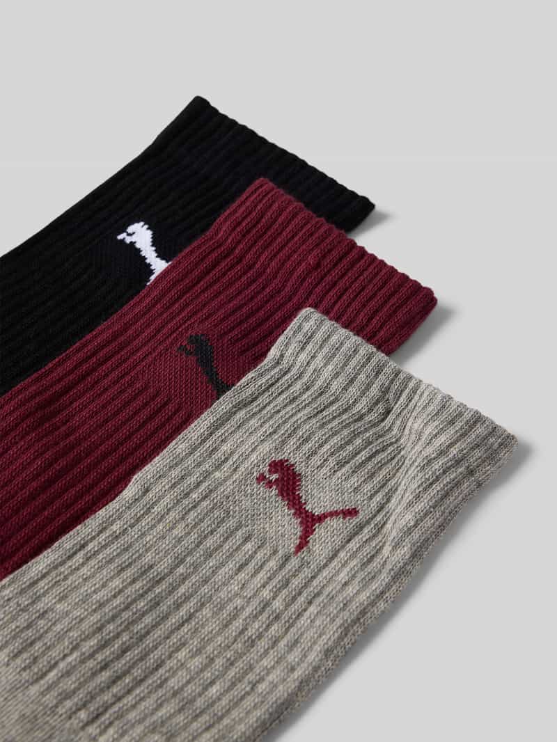 Puma Sokken met logodetail in een set van 3 paar model 'CREW SOCK'