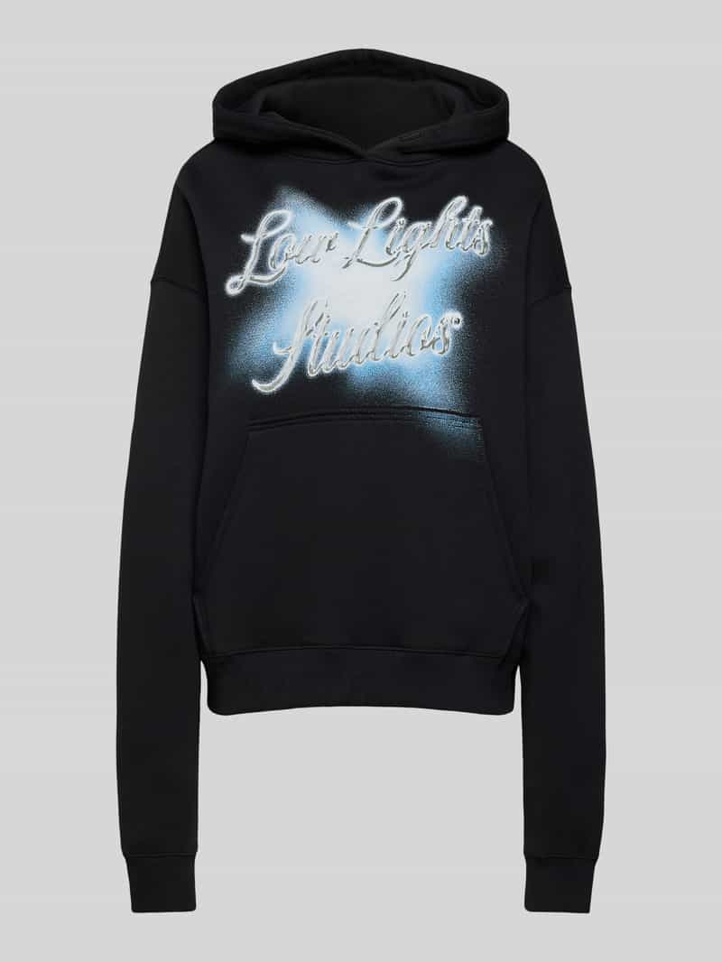Hoodie met labelprint, model 'CHROMATIC'