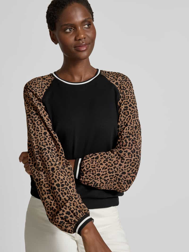 Marc Cain Shirt met lange mouwen en ribboorden