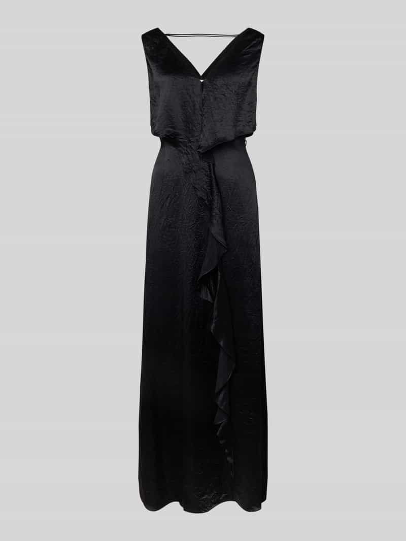 comma Midi-jurk met V-hals model 'EXPLORE'