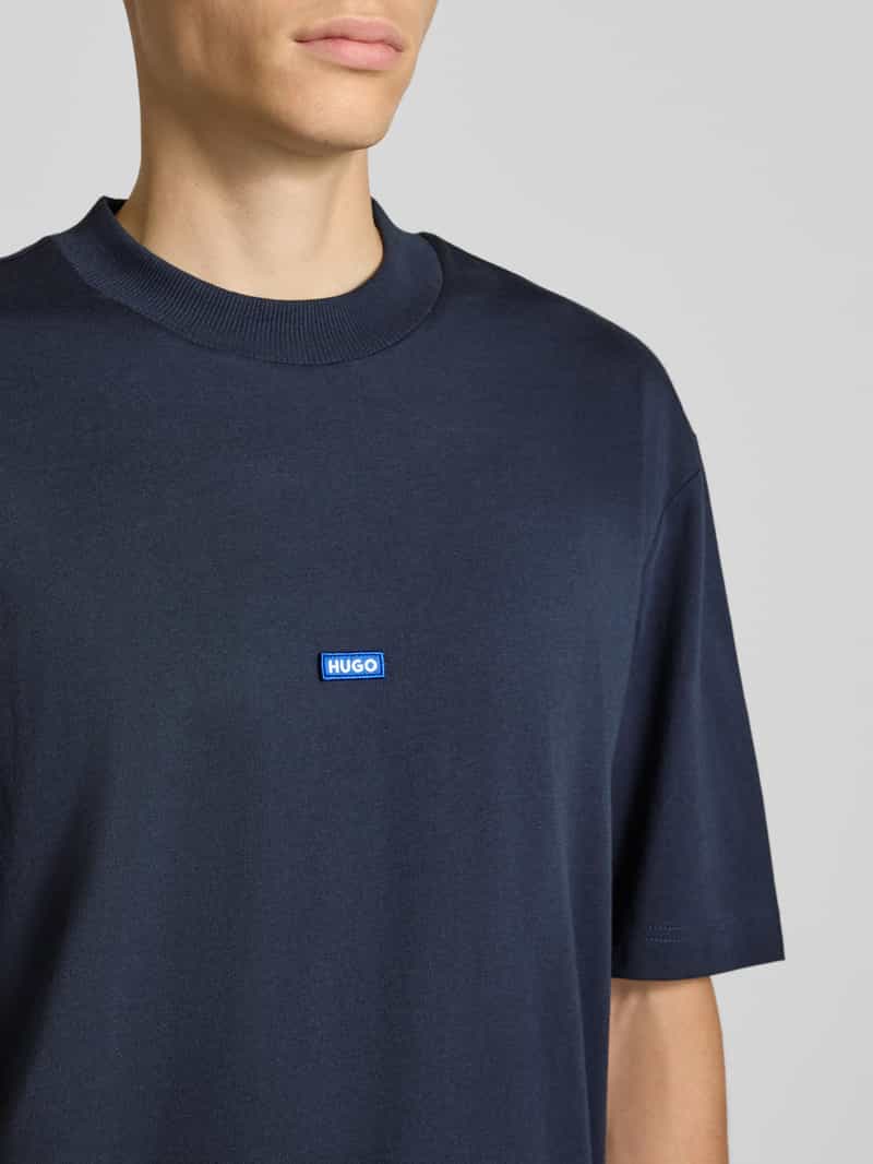 Hugo Blue Regular fit T-shirt van puur katoen