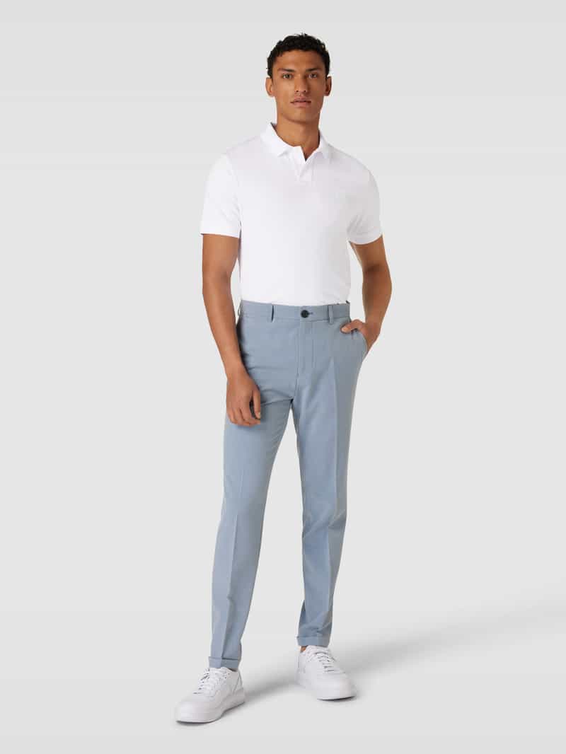 Boss Slim fit poloshirt met korte knoopsluiting wit, foto 6