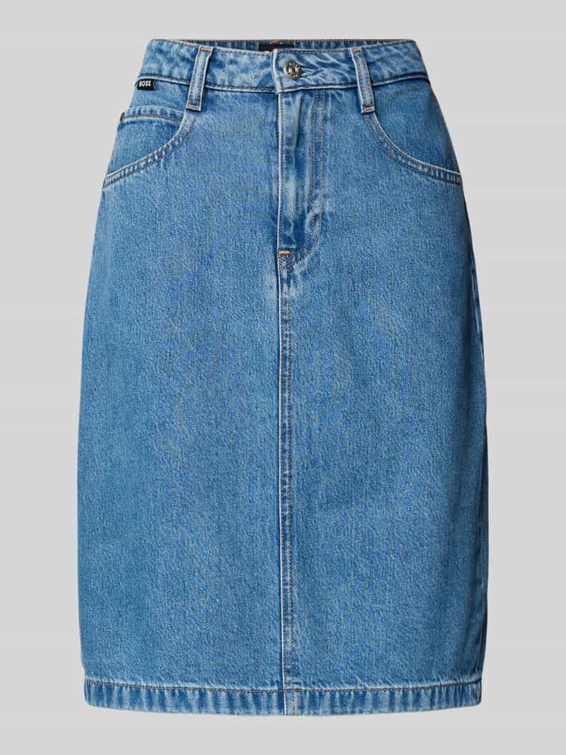 Boss Knielange jeansrok in 5-pocketmodel model 'COBALTIDE'