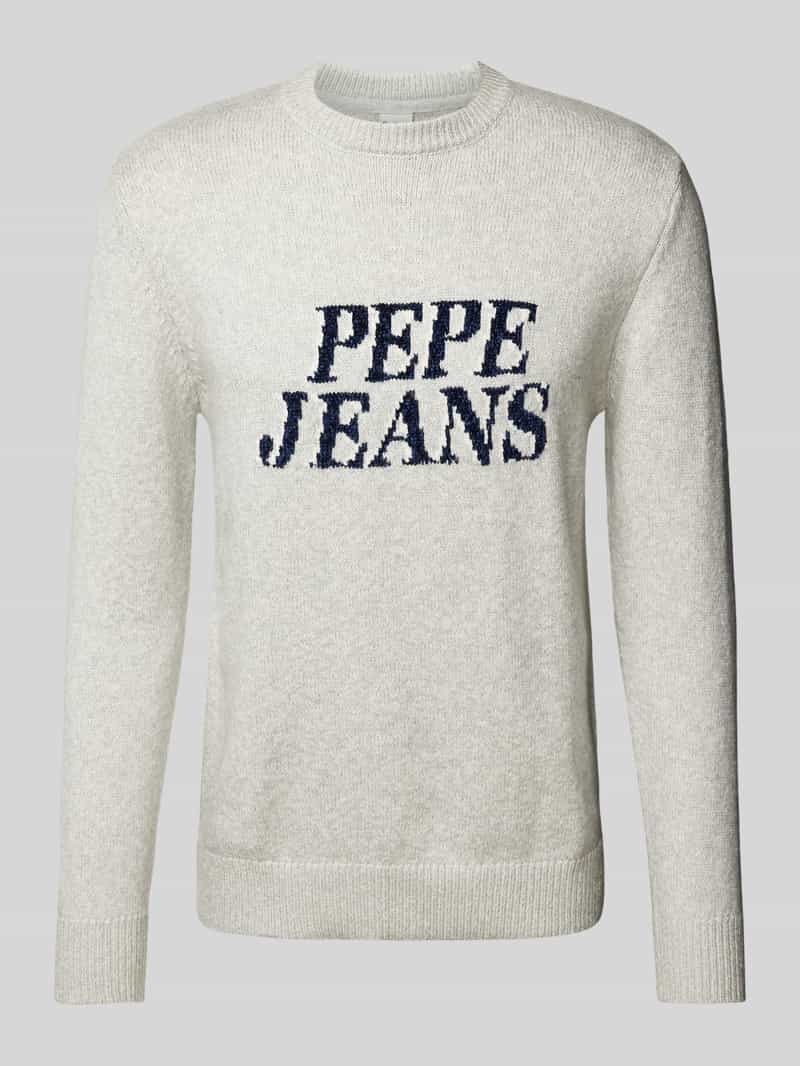 Pepe Jeans Gebreide pullover met labelstitching model 'LUKA'