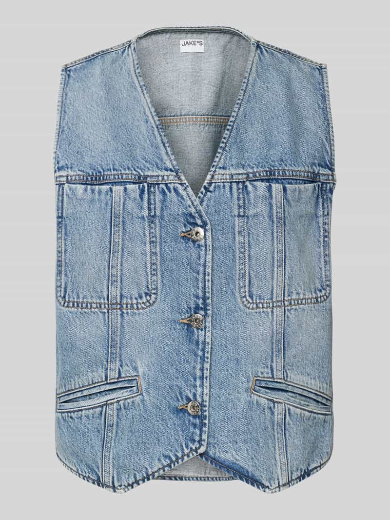 Jake*s Casual Jeansgilet met borstzakken