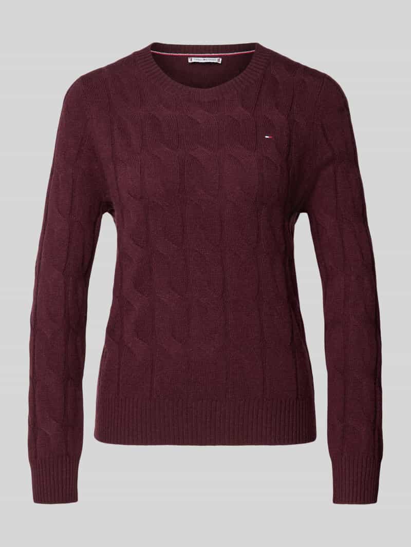 Tommy Hilfiger Regular fit gebreide pullover van pure wol