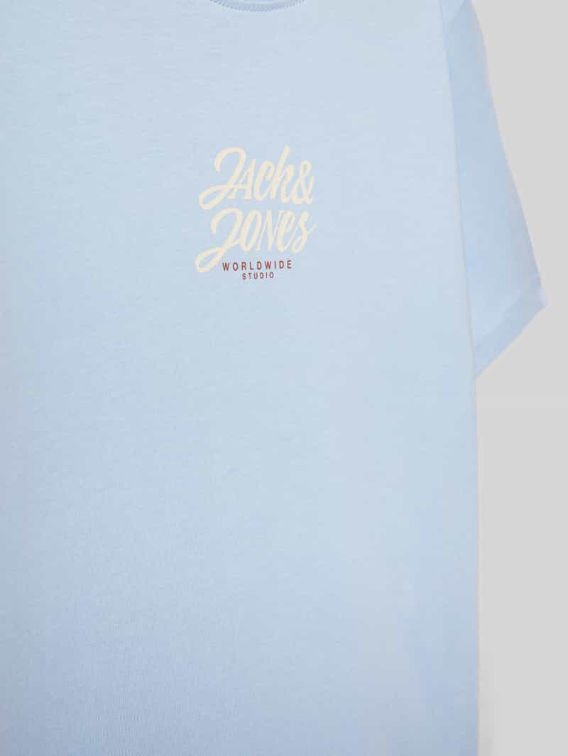 jack & jones T-shirt met labelstitching model 'TAVIRA'