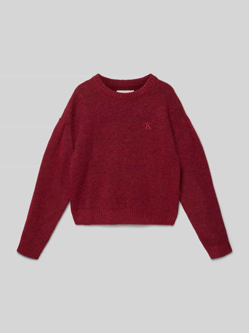 Calvin Klein Jeans Gebreide pullover met ribboorden