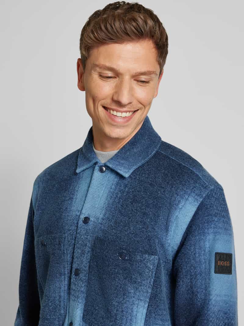 Boss Orange Regular fit overhemdjack met kentkraag model 'Locky'
