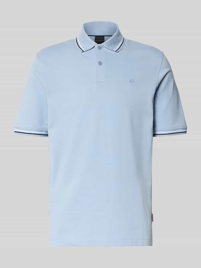 Bugatti Poloshirt met korte knoopsluiting