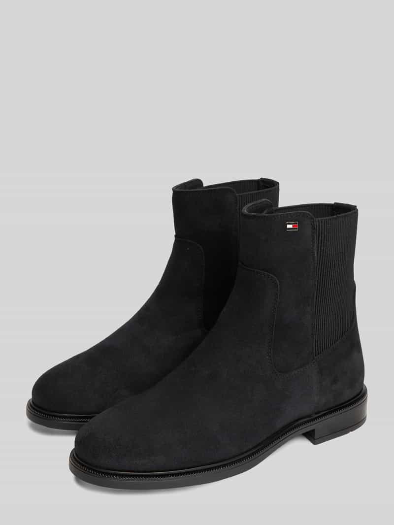 Tommy Hilfiger Chelseas aus echtem Leder mit Logo-Detail in Dunkelblau, Größe 38 211544538
