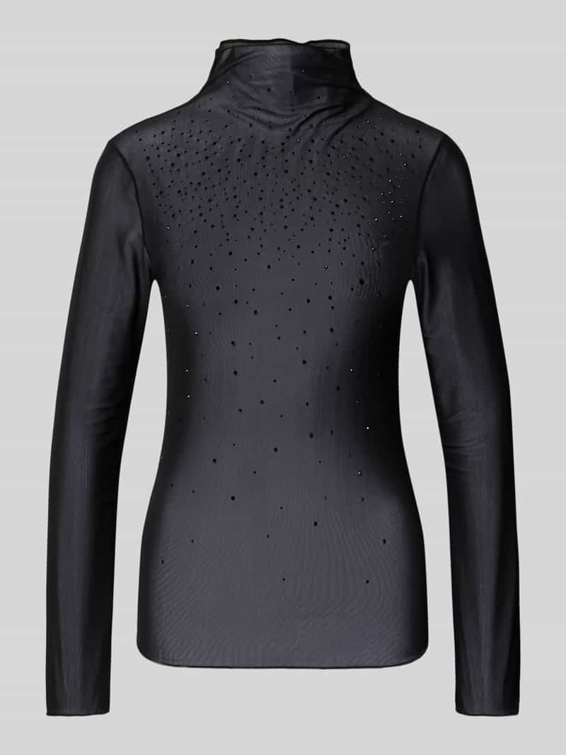 Marc Cain Shirt met lange mouwen van transparant materiaal