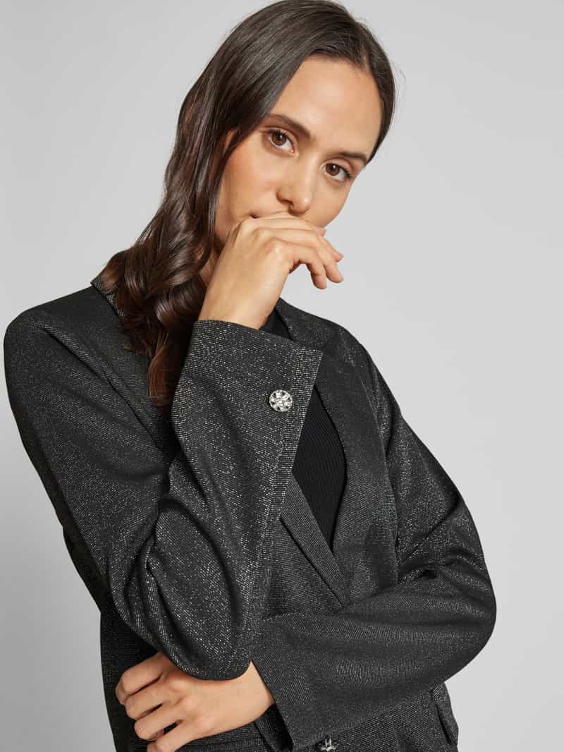 FREE QUENT Straight-fit lange blazer van viscosemix model 'NANNILUX'
