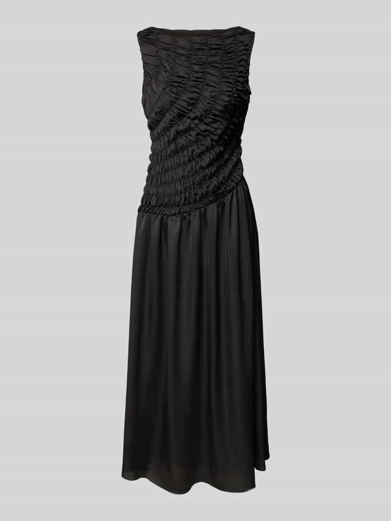 Maxi-jurk met smokdetails