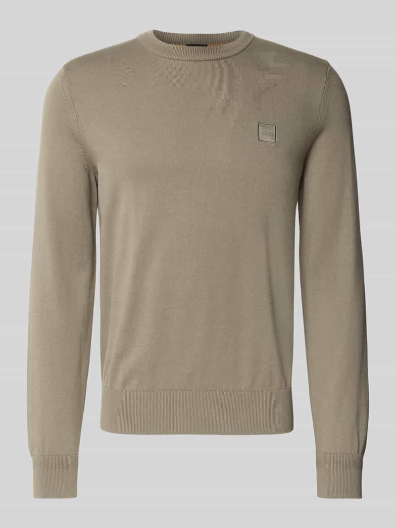 Boss Orange Regular fit pullover van een mix van katoen en kasjmier model 'KANOVANO'