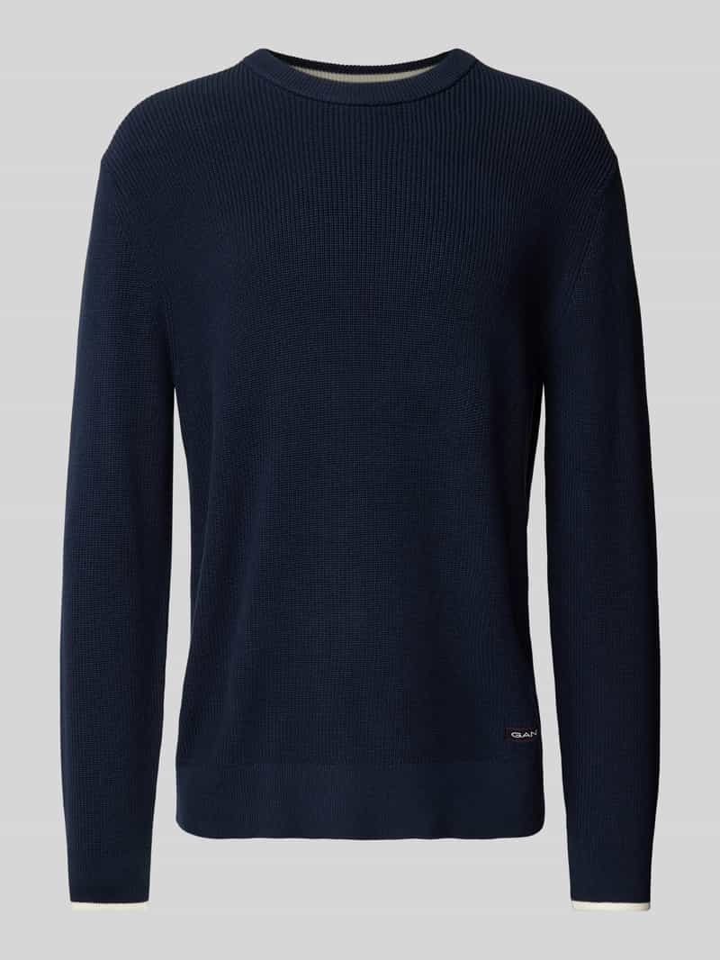 Gant Gebreide pullover met labelpatch