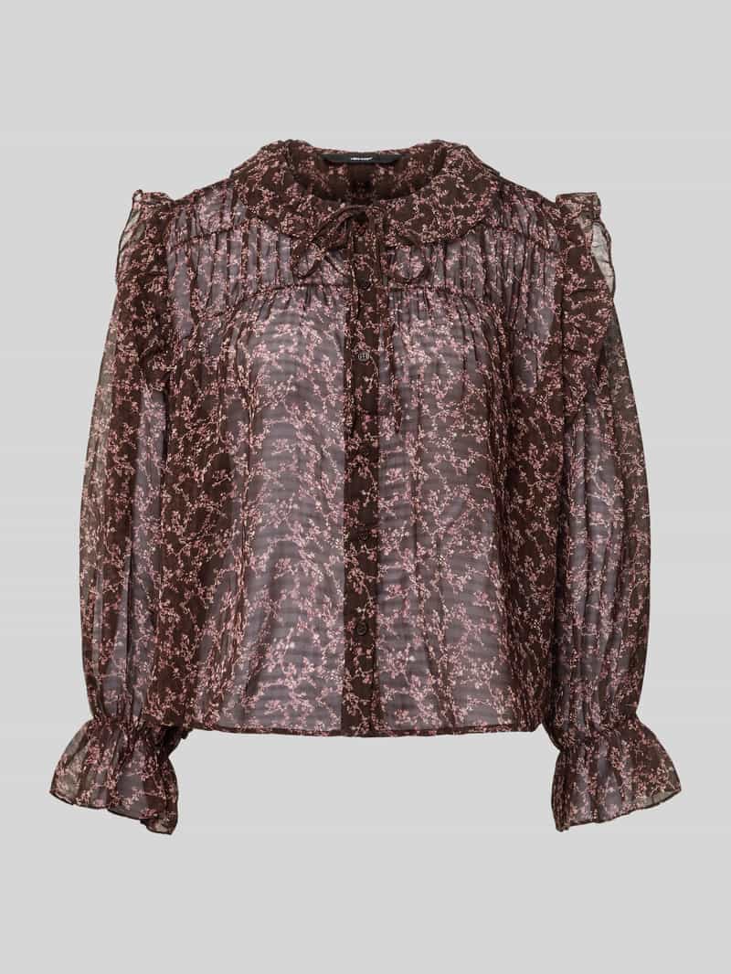 Vero Moda Regular fit blouse met platte kraag model 'PETRA'