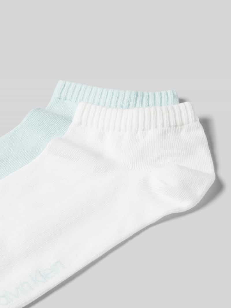 Calvin Klein Jeans Sneakersokken met labelprint in een set van 2 paar