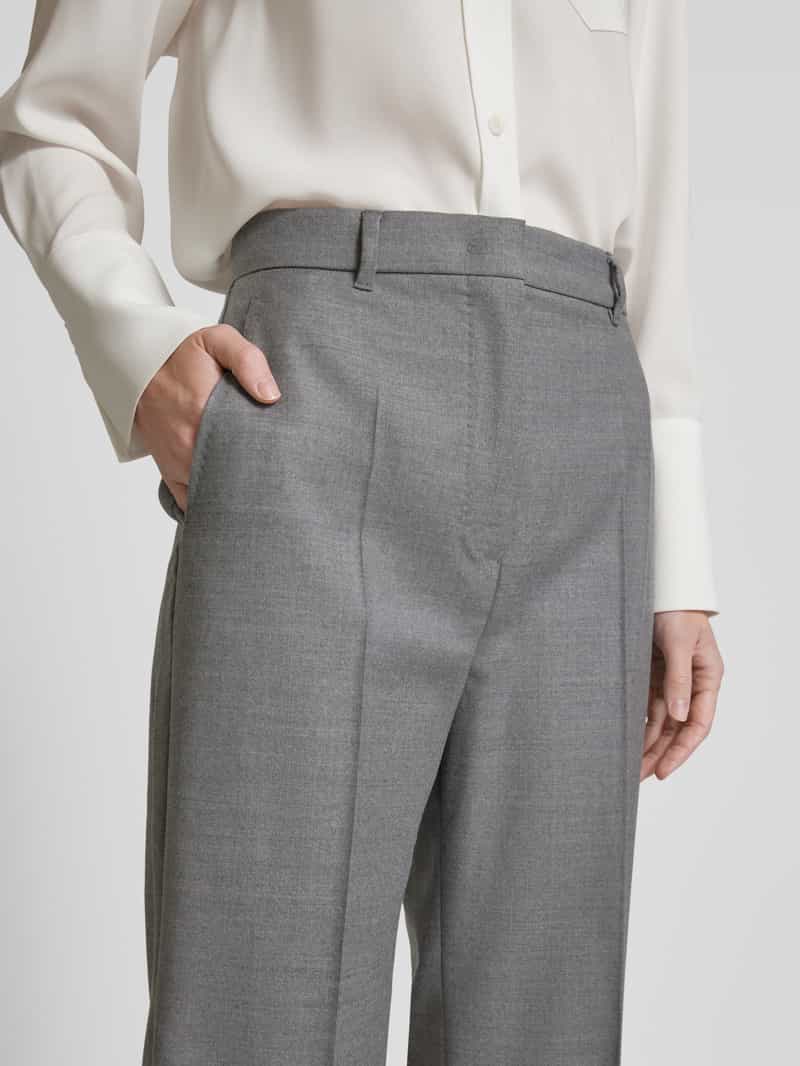 Max Mara Studio Straight fit stoffen broek van scheerwolmix