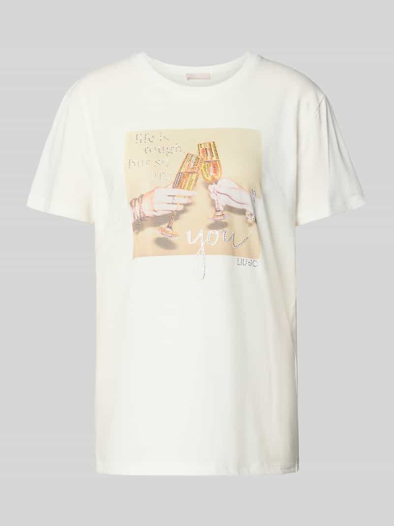 Liu Jo White T-shirt met motiefprint