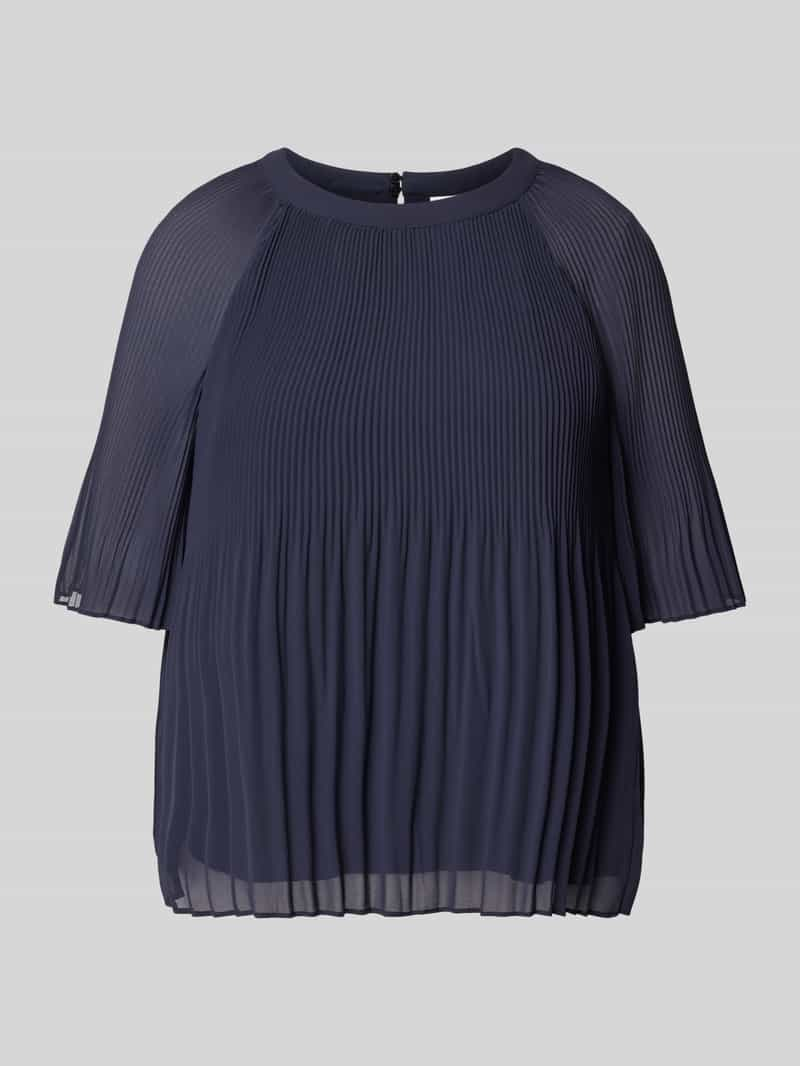 s.Oliver BLACK LABEL Blouseshirt van viscose met plissévouwen