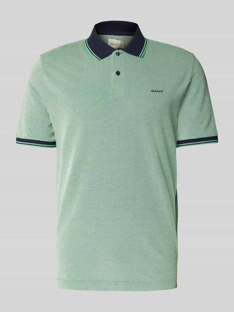 Gant Regular fit poloshirt met labelstitching model 'OXFORD'