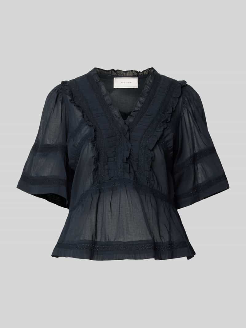 NEO NOIR Regular fit blouse met V-hals model 'Evienne'